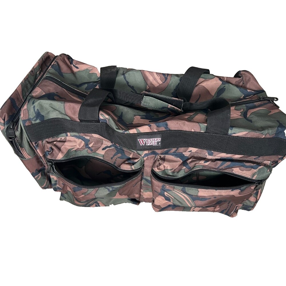 WESTERN PACK Duffle Travel Bag X-LARGE 26x14x13 Camo Hunting Outdoor Gear EUC